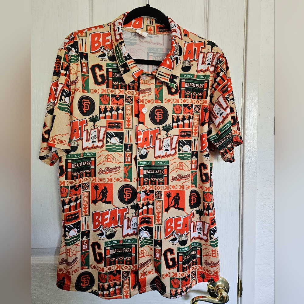 SF Giants BEAT LA Aloha Hawaiian Shirt 2024 Stadium Giveaway SGA Medium 6/29/24